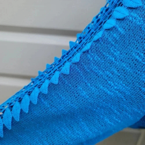 Studio Works Lightweight Knit Stretch Open Front Cardigan Blue Stretch Lace LA - Picture 6 of 8